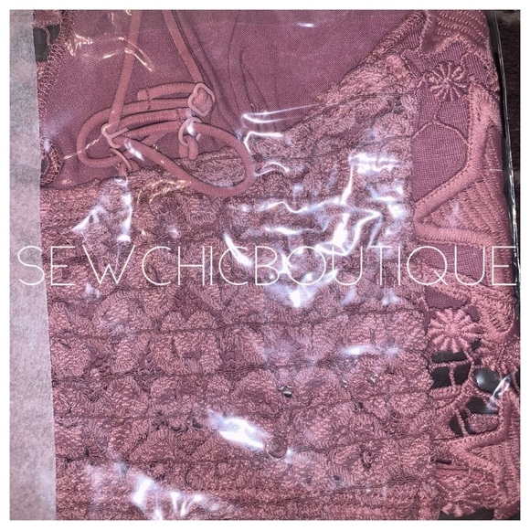 Star Shape Crochet Mesh Lace Bralette AshPink - Picture 6 of 6